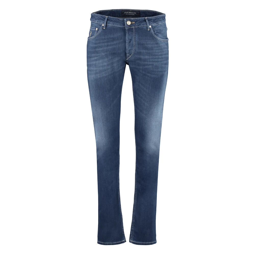 Hand Picked Klassieke Straight-Leg Jeans Blue Heren