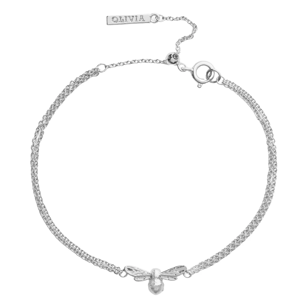 Olivia Burton Women's Gray Lucky Bee Bracelet