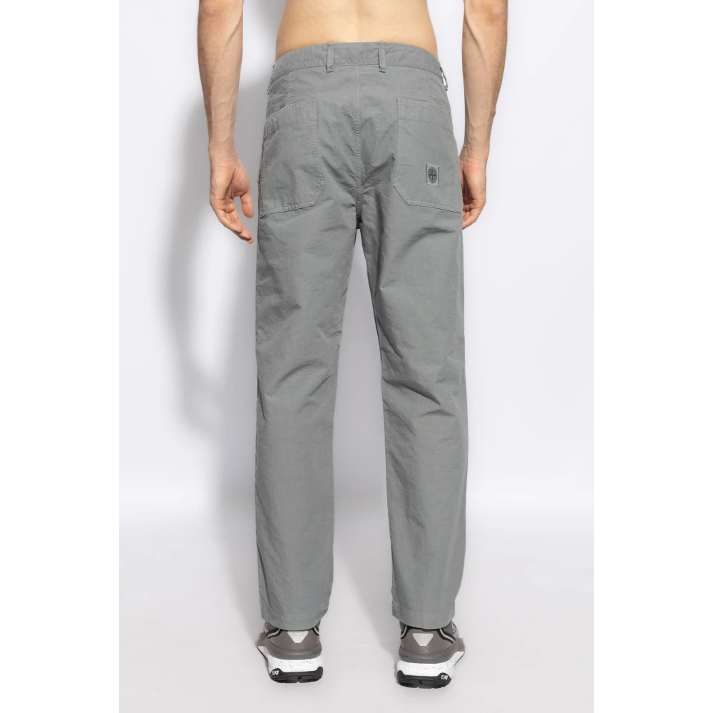 Stone Island Katoenen broek van Gray Heren