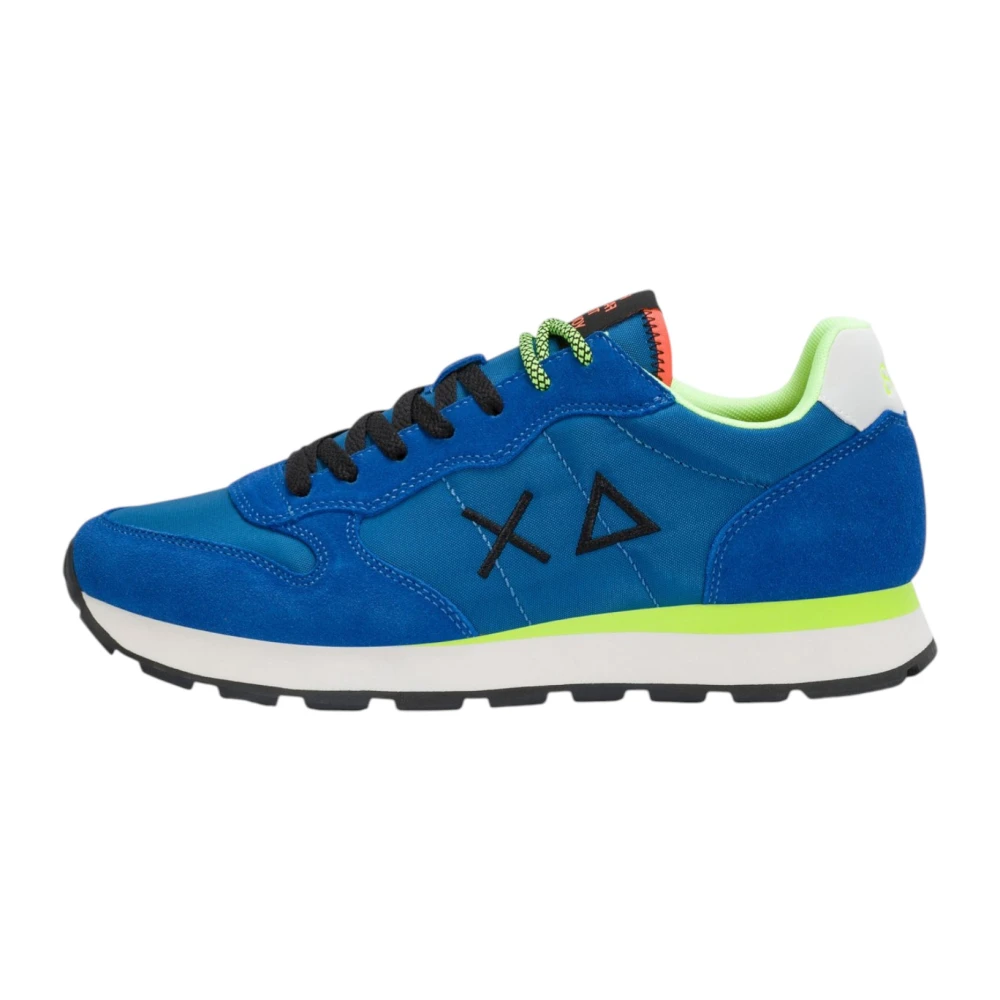 Sun68 Blue Sneakers, Male, 6 Uk, Tom Fluo Sneaker