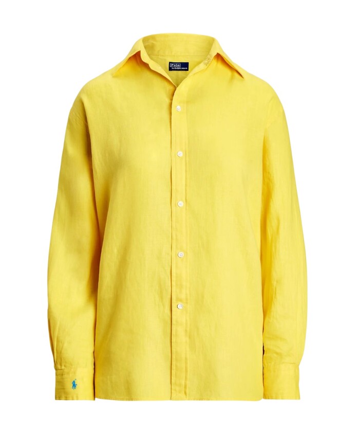 chemise-jaune-en-lin-classic-fit
