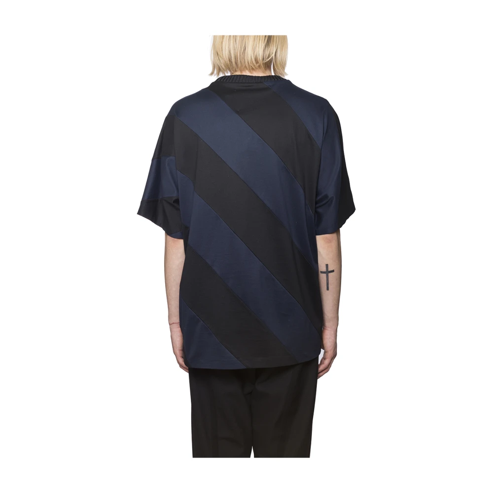 Juun.J Oversized Katoenen T-Shirt Blue Heren