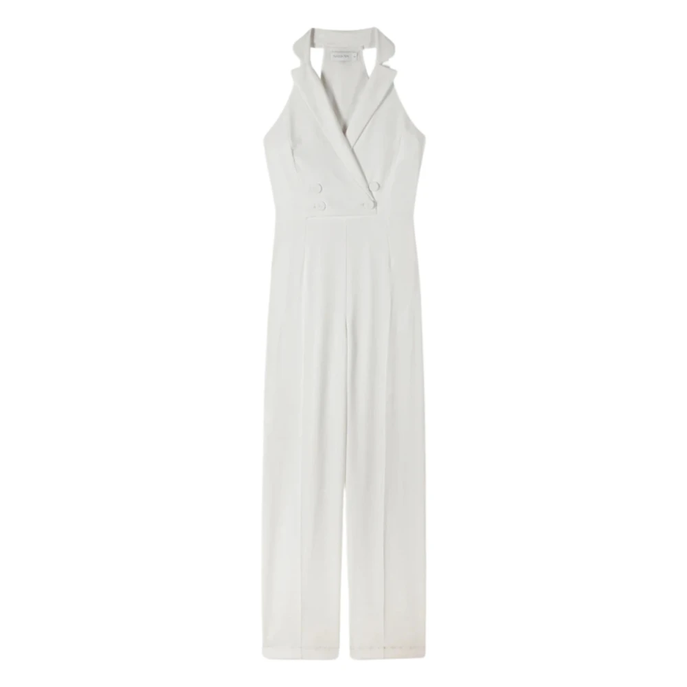 Patrizia Pepe Femme Blanc Combinaisons Et Ensembles, Taille: 38 Fr Combinaison Croisée