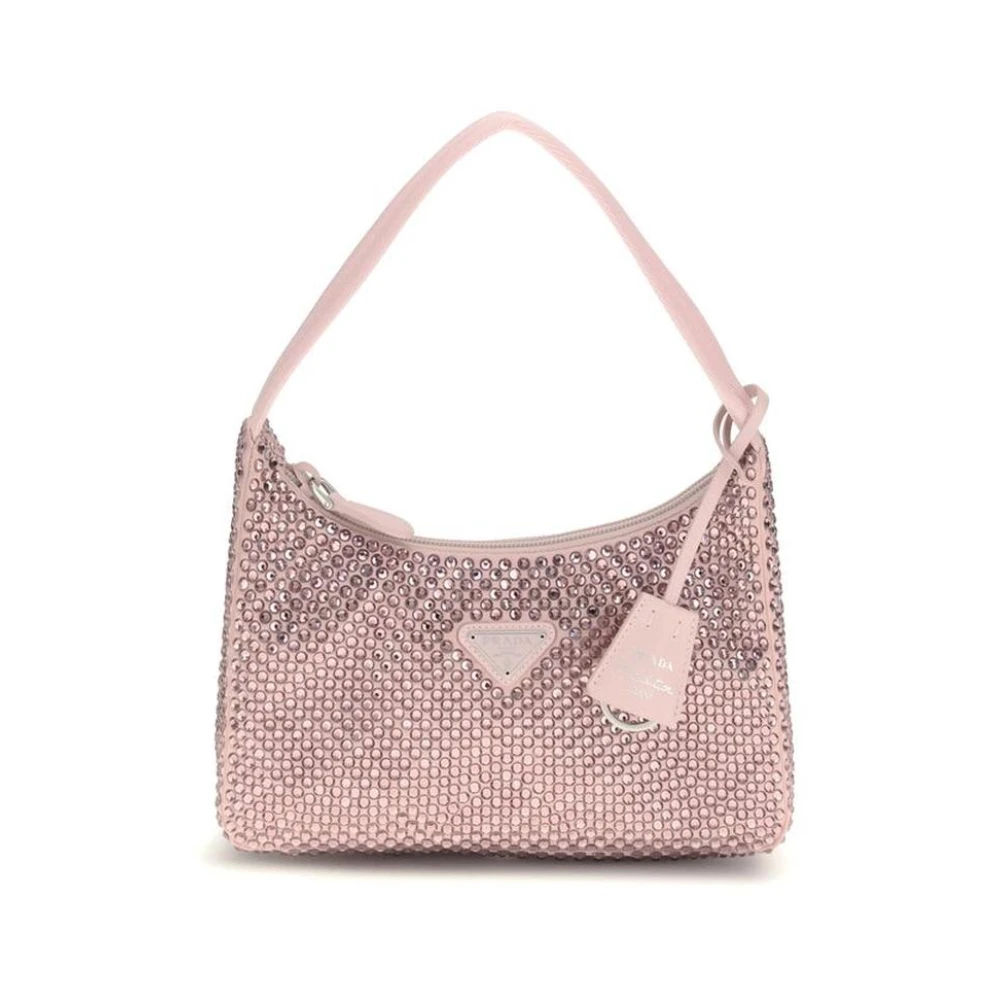 Prada Women's Pink Shoulder Bags, One Size, Viscose Shoulder Bag