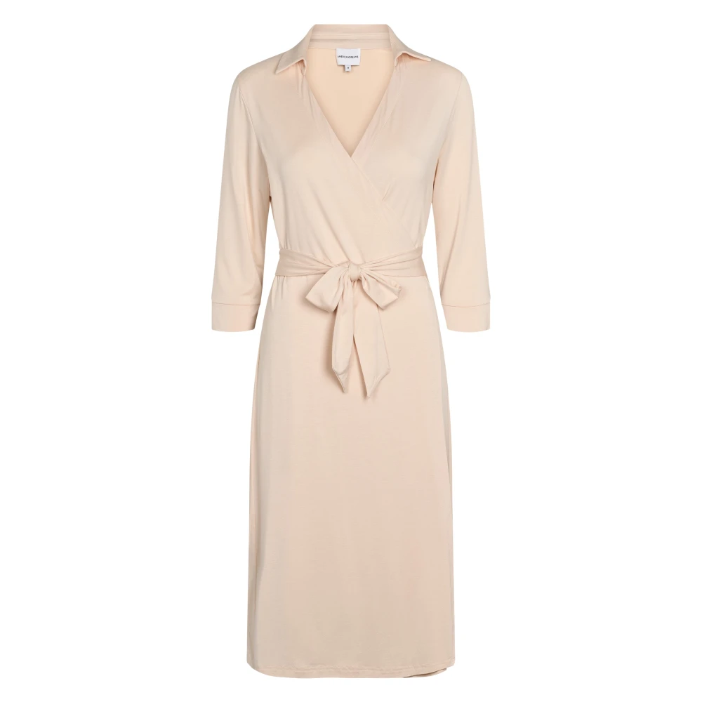 Americandreams Femme Beige - Gabe Half Sleeves Midi Dress - Robes - Taille: 38 Fr