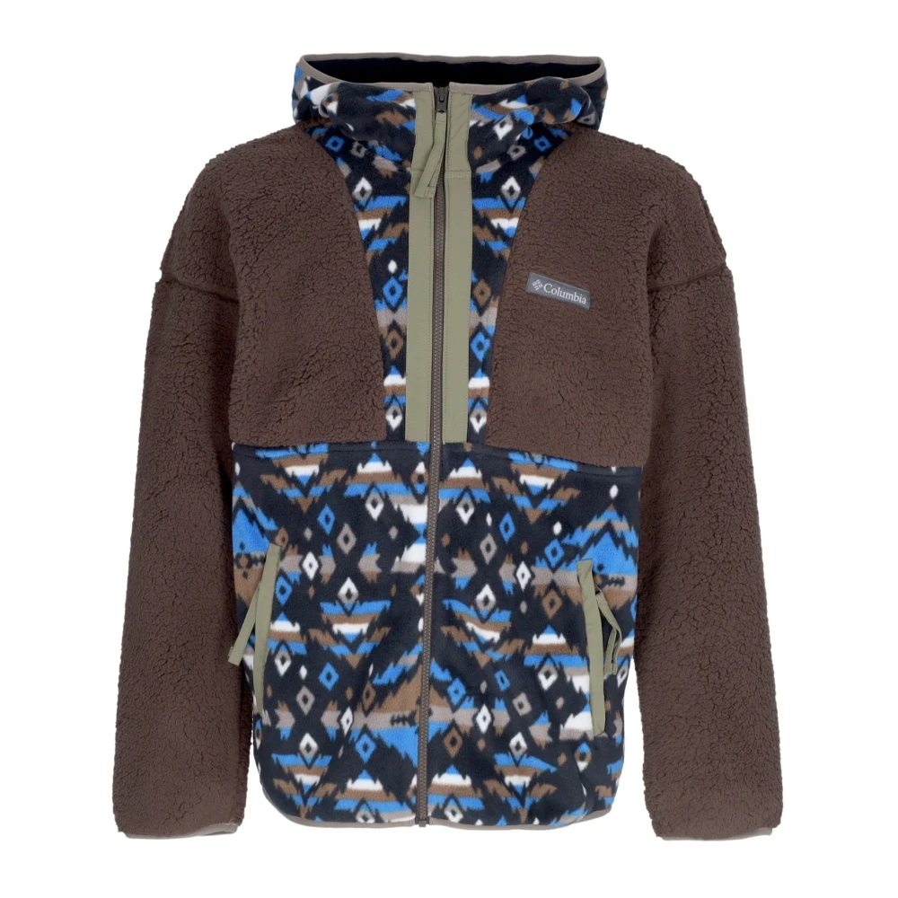 Columbia Sherpa Full Zip Hoodie med Rocky Mtn Print Multicolor, Herr