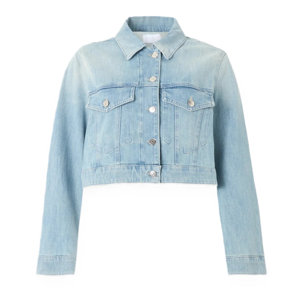 Dondup Women's Blue Cropped Denim Jacket - Denim Jackets - M - Jackets