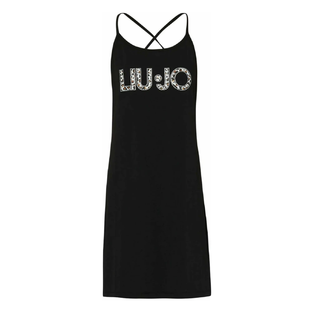 Liu Jo Stijlvolle Jersey Jurk Black Dames