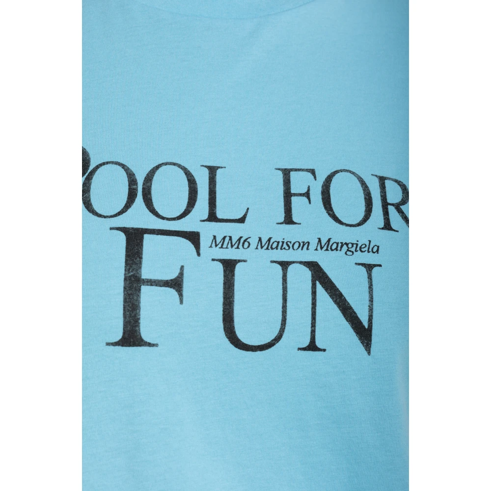 MM6 Maison Margiela T-shirt met print Blue Dames