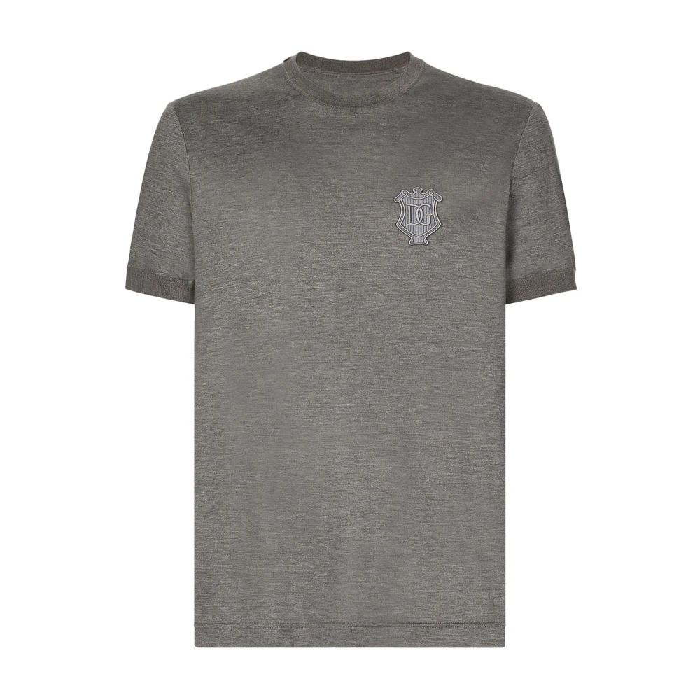 Dolce & Gabbana Stijlvol Katoenen T-Shirt Gray Heren