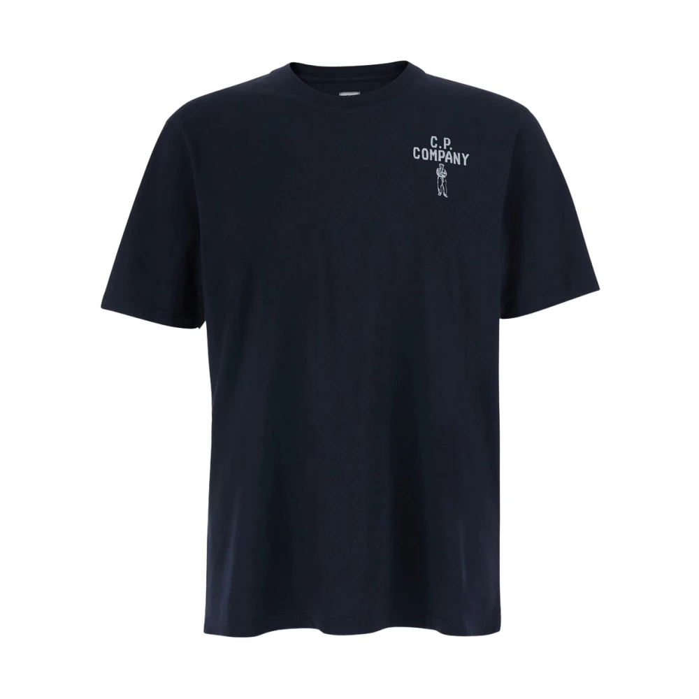 C.p. Company Men's Blue 30/1 Jersey Short Sleeve British Sailor T-Shirt - T-Shirts - 2XL - Tops