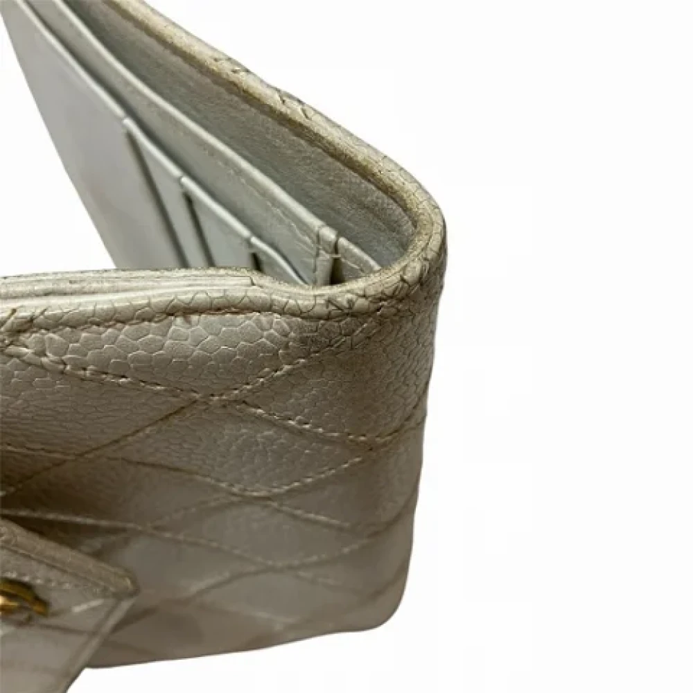 Chanel Vintage Pre-owned Leather wallets White Dames