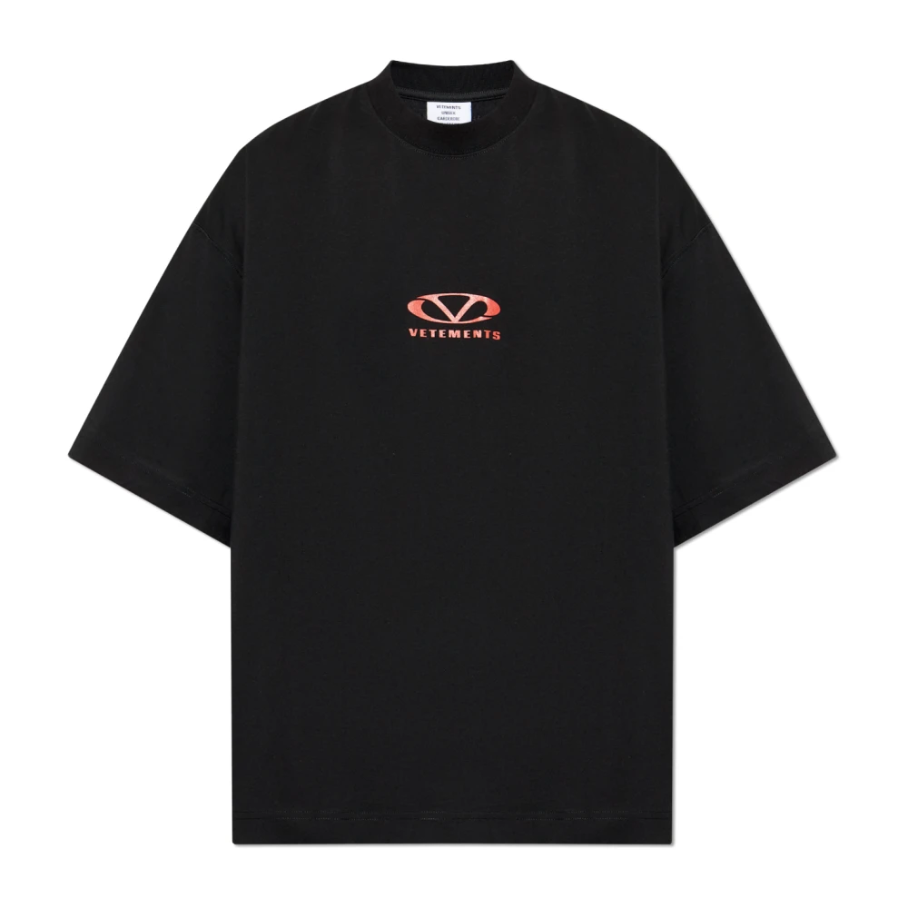 Vetements Bedrukt T-shirt Black Heren