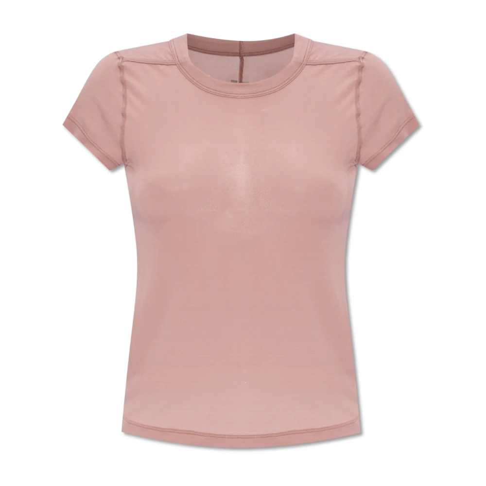 Rick Owens Bijgesneden Level T-shirt Pink Dames