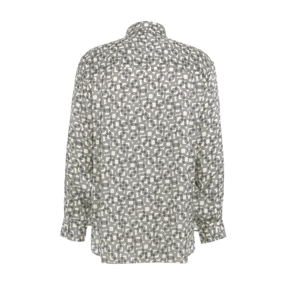Robert Friedman Stijlvolle beige blouse met betoverende print Beige Heren