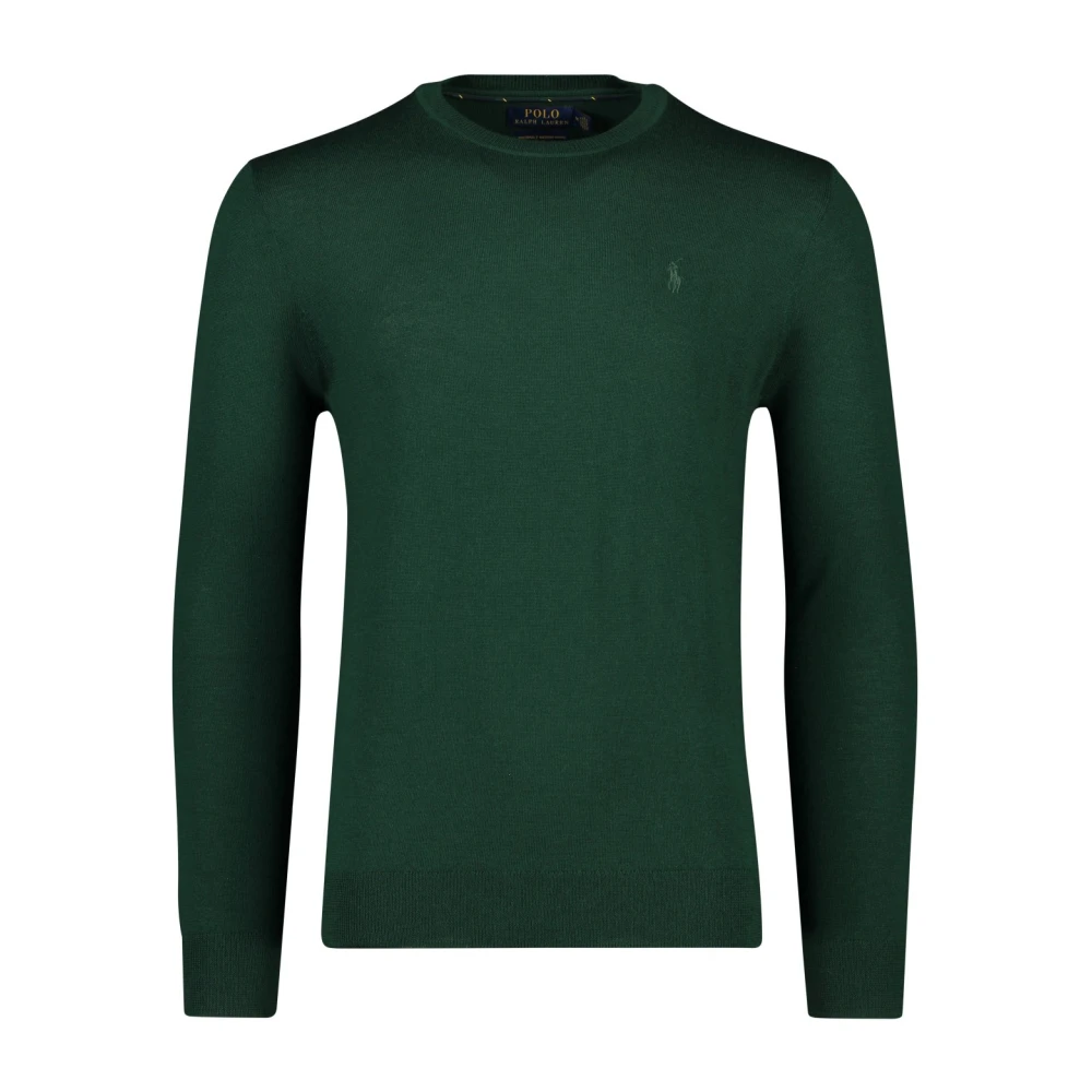 Ralph Lauren Groene wollen trui bonneterie-lm ronde hals Green Heren