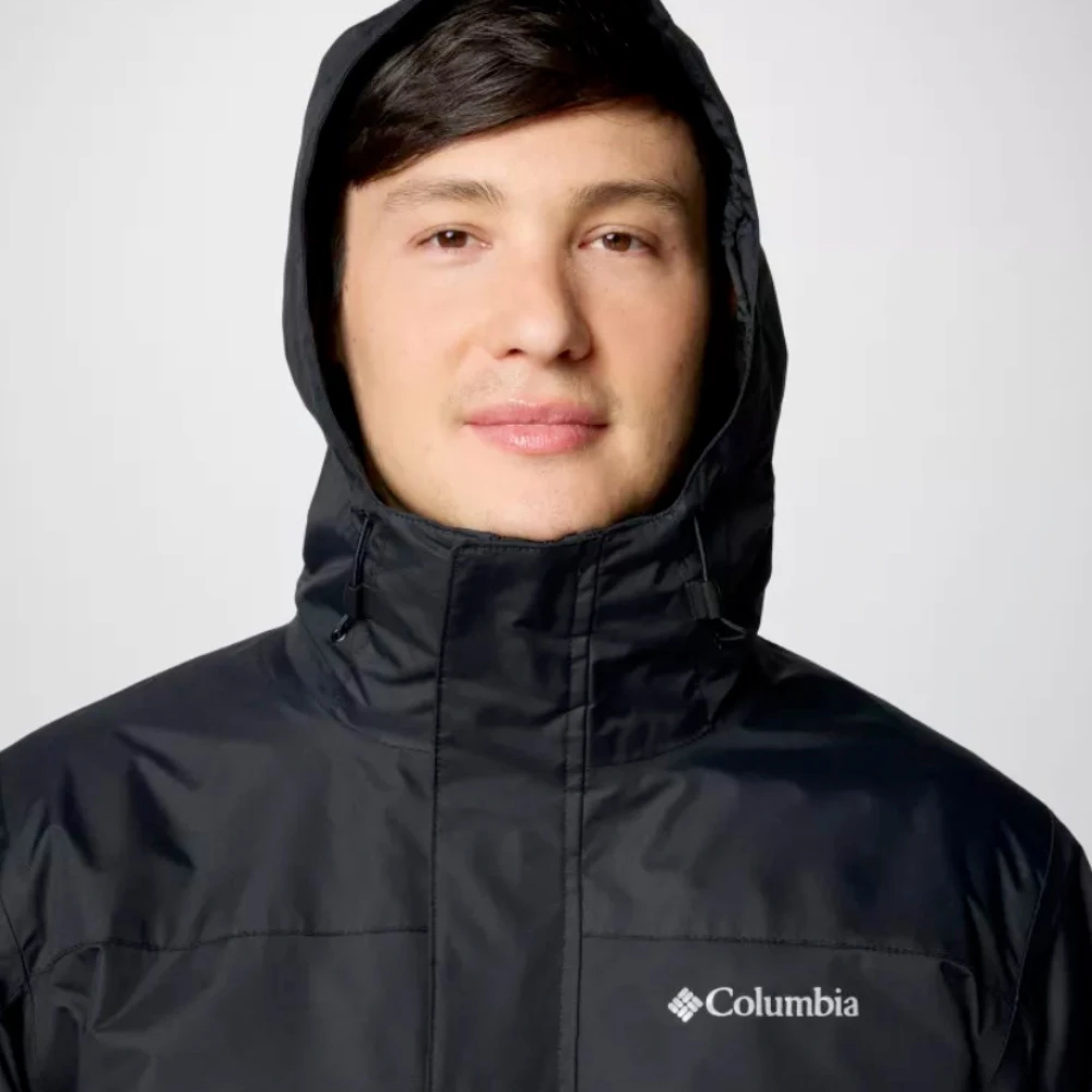 Columbia Zwarte Waterdichte Uitwisselbare Jas met Fleece Voering Black Heren
