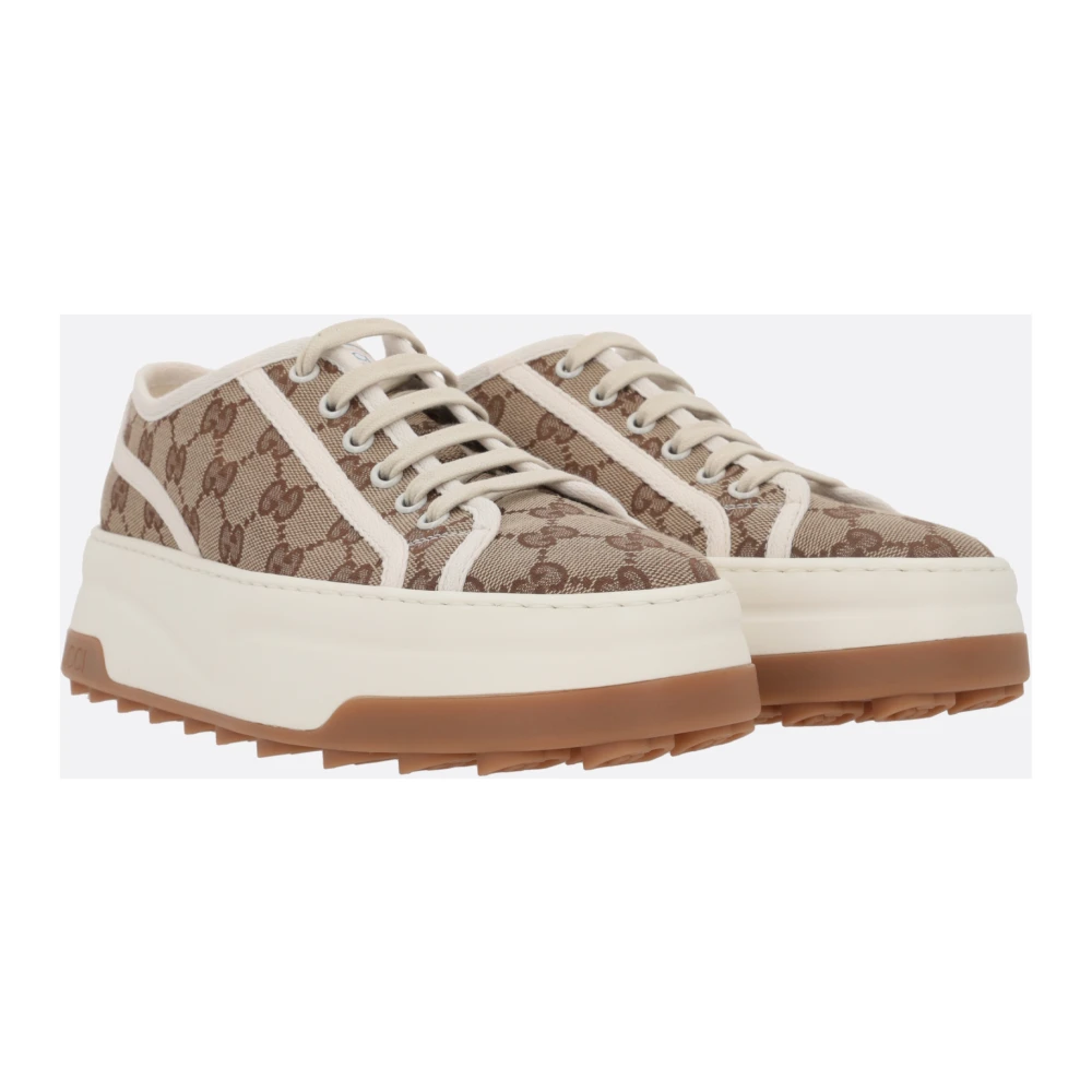 Gucci Beige en ebbenhouten Original GG sneakers Beige Dames