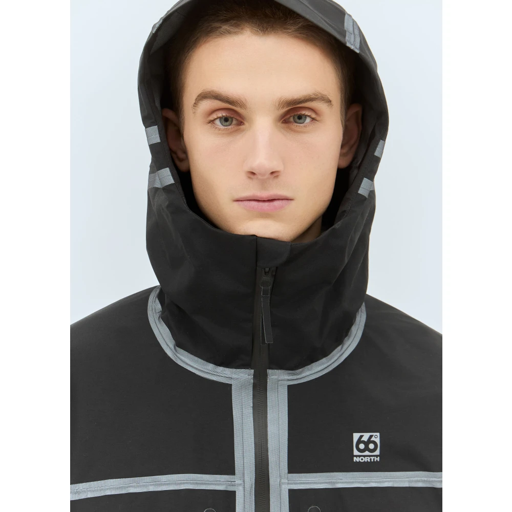 66 North Shelljack met contrastpanelnaden Black Heren