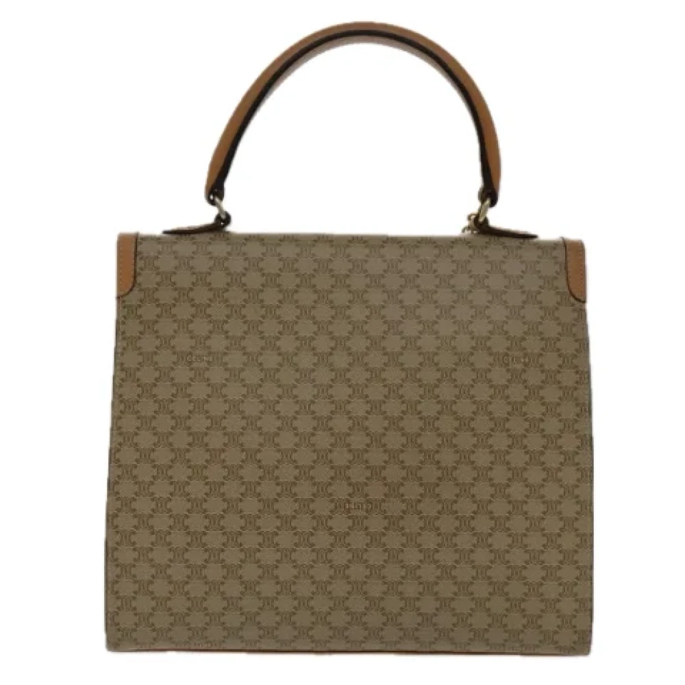 Celine Vintage Pre-owned Canvas handbags Beige Dames