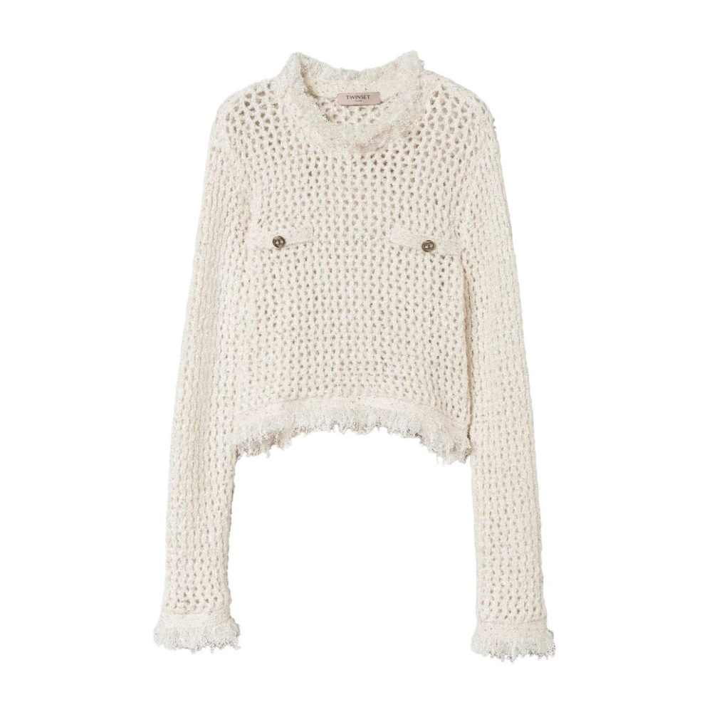 Twinset Witte Sweatshirt Aw24 Damesmode White Dames