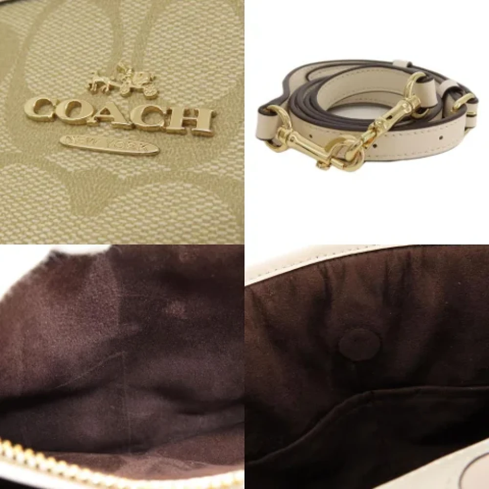 Coach Pre-owned Canvas handbags Beige Dames