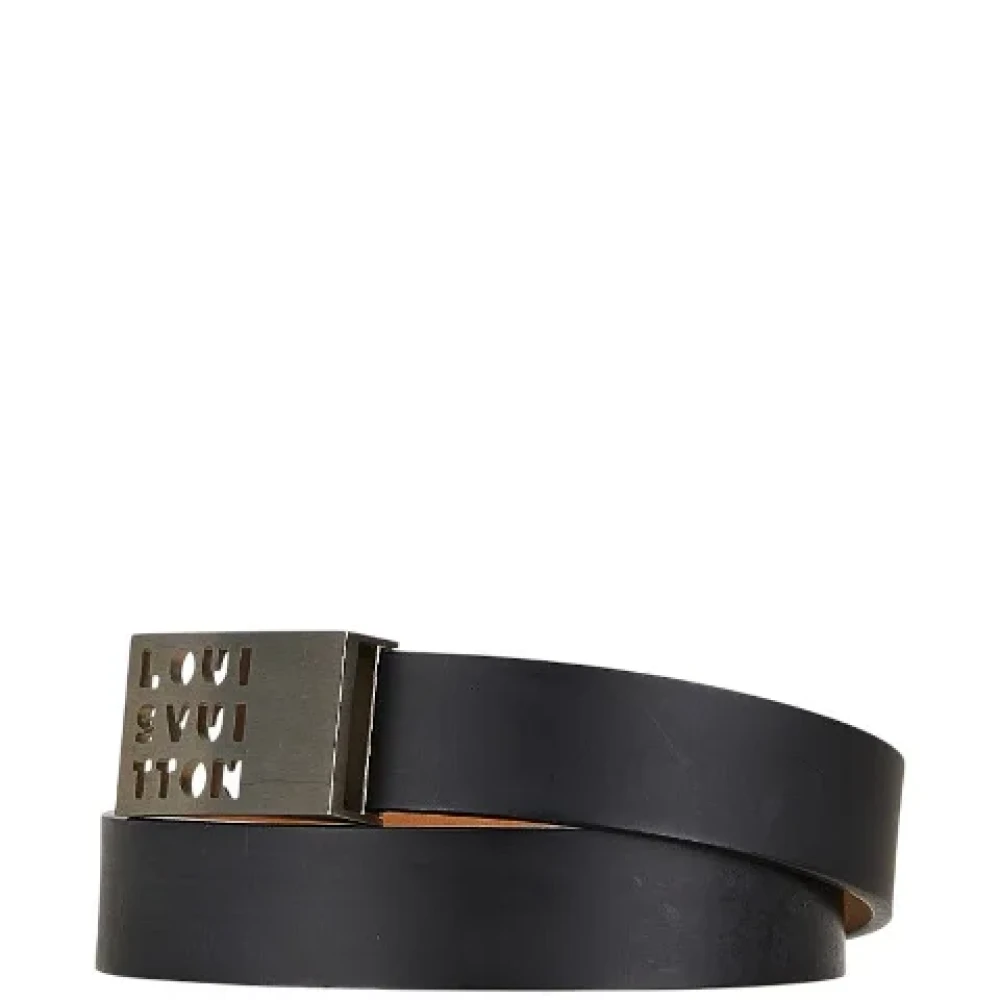 Louis Vuitton Vintage Pre-owned Leather belts Black Dames