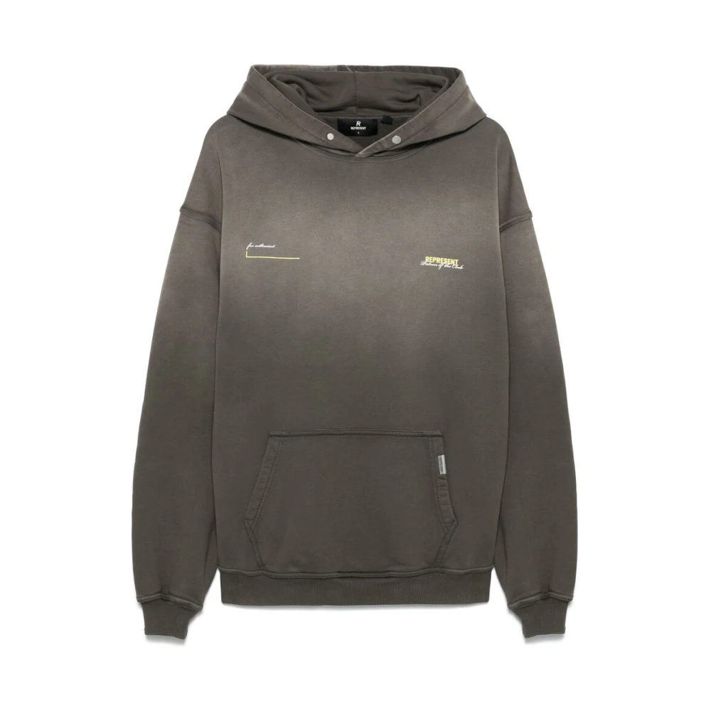 Represent Olijfgroene Sweatshirt met Logo Print Green Heren