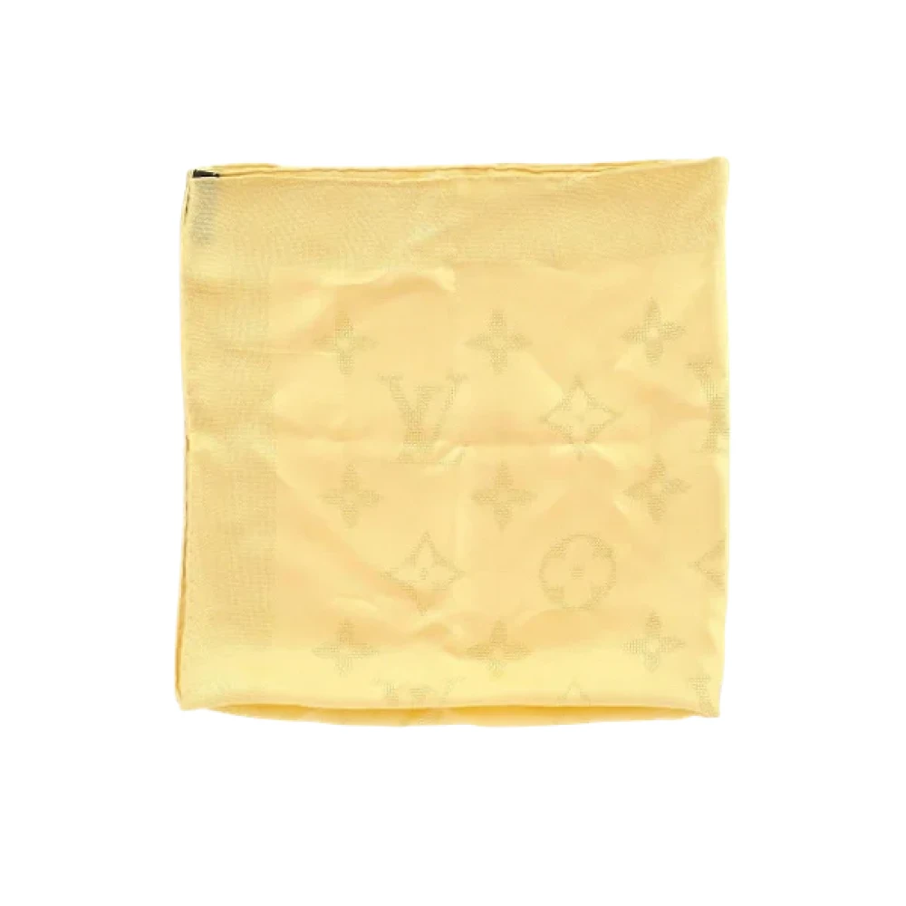 Louis Vuitton Vintage Pre-owned Silk scarves Yellow Dames