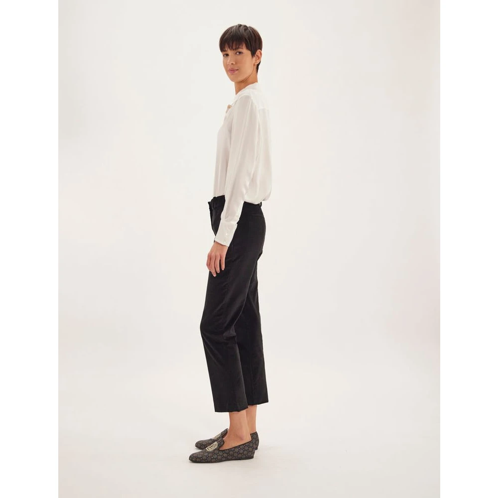 Ines De La Fressange Paris Audrey zwarte broek Black Dames