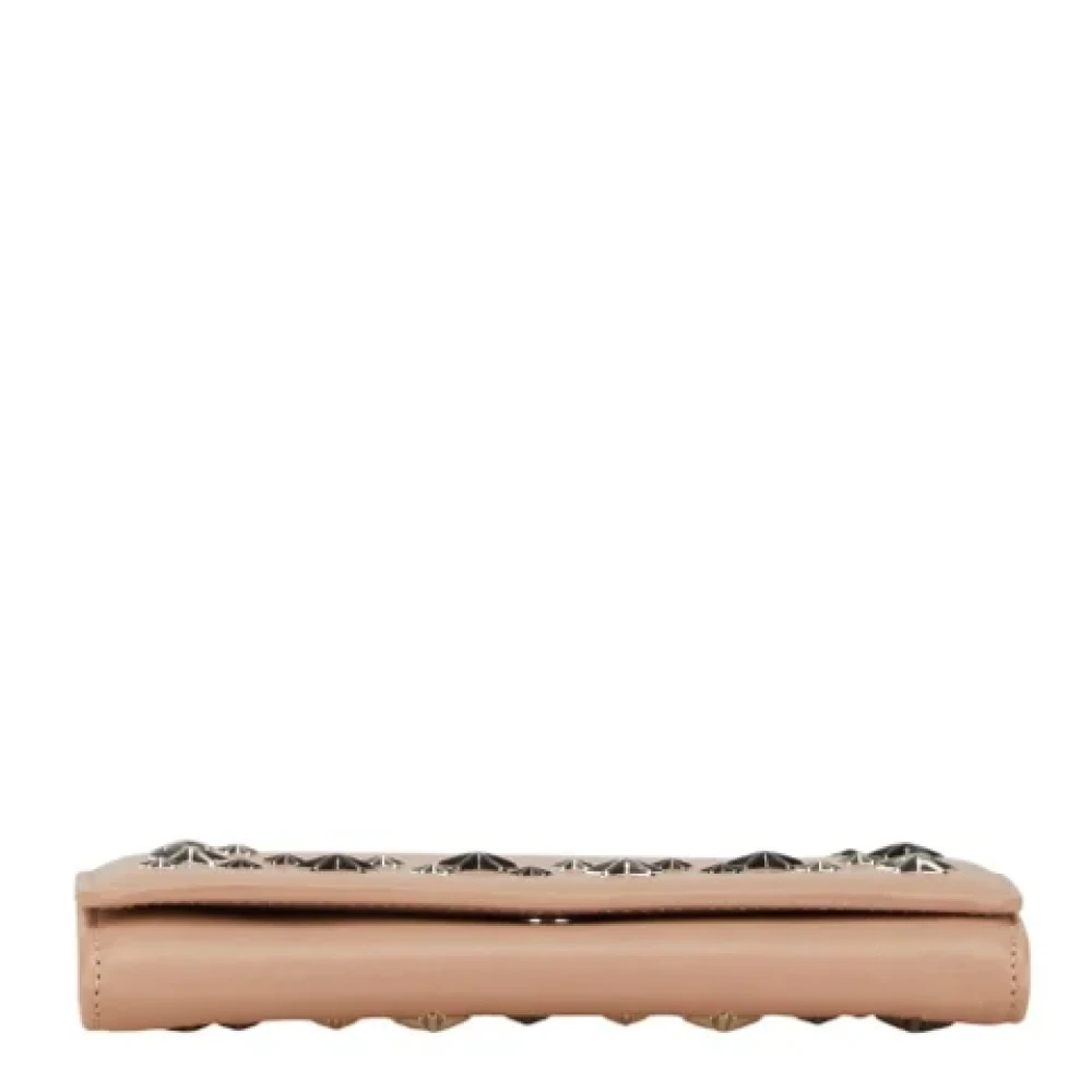 Jimmy Choo Pre-owned Leather wallets Beige Dames