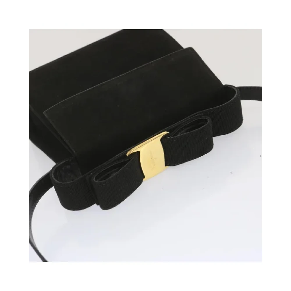 Salvatore Ferragamo Pre-owned Suede handbags Black Dames