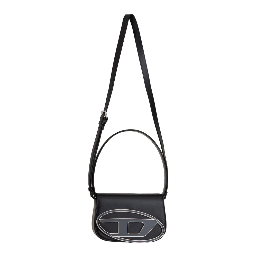 Diesel Leren Crossbody Tas Black Dames
