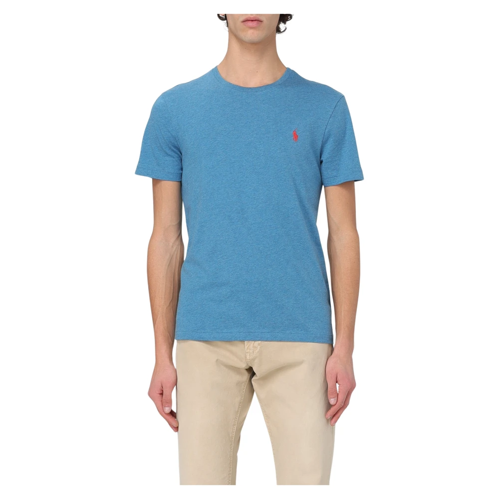 POLO Ralph Lauren slim fit T-shirt met logo blauw