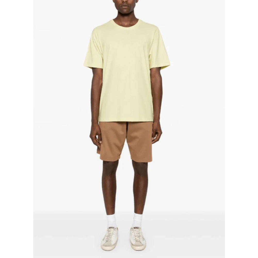 Lardini Pastelgele Katoenen T-shirt Lichtgewicht Jersey Yellow Heren