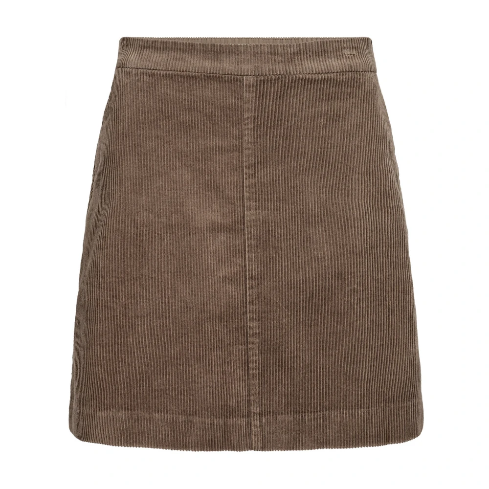 Part Two A-lijn Rok Walnoot Kwaliteit Elastische Taille Brown Dames