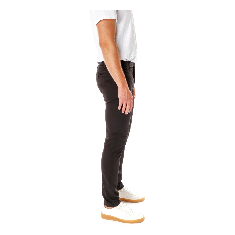 closed Slim-fit Trousers Black Heren