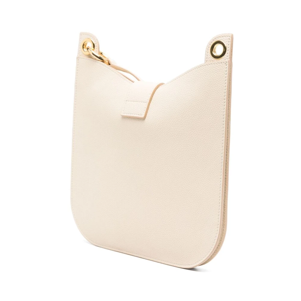 Tom Ford Beige Schoudertas met Magnetische Sluiting Beige Dames