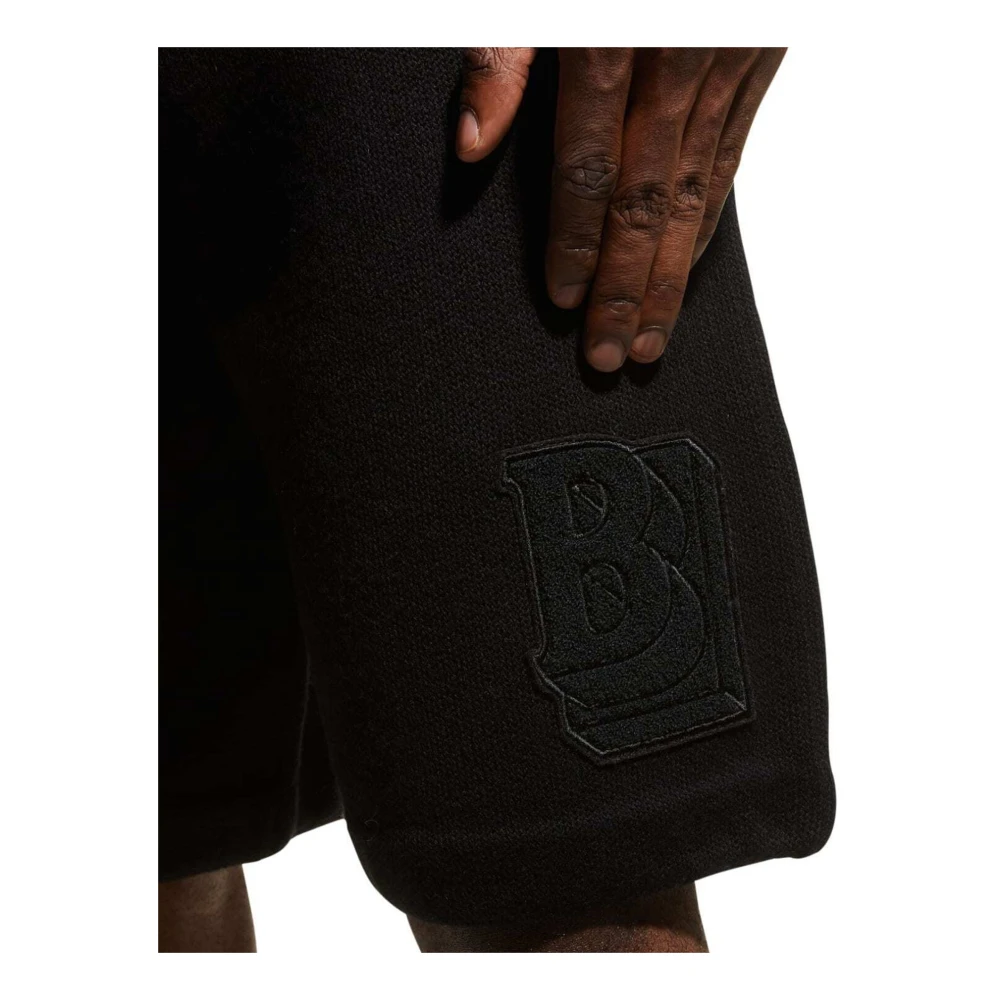 Burberry Zwarte Wollen Shorts Ss22 Black Heren