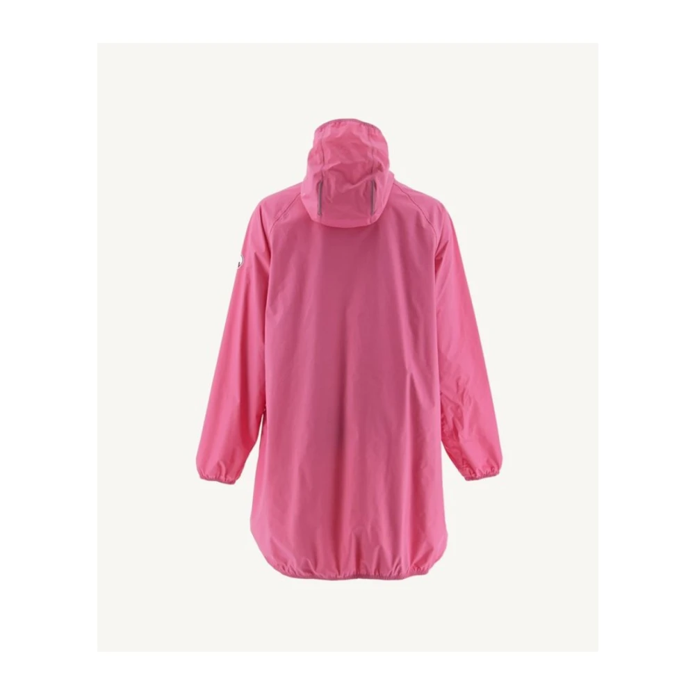 Jott Lange waterdichte jas met capuchon Reflecterend winddicht Pink Dames