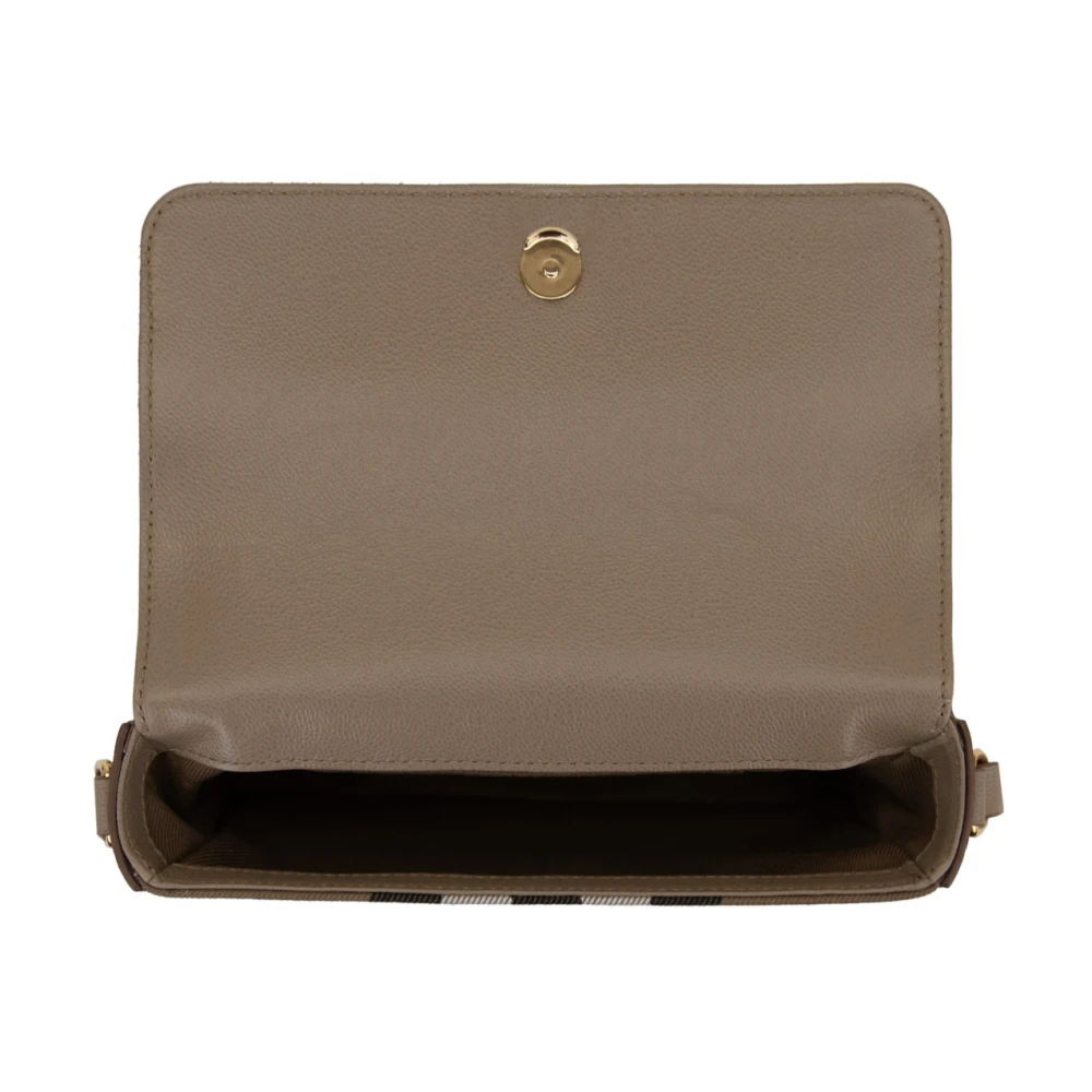 Burberry Dames Schoudertas Magnetische Knoop Beige Dames