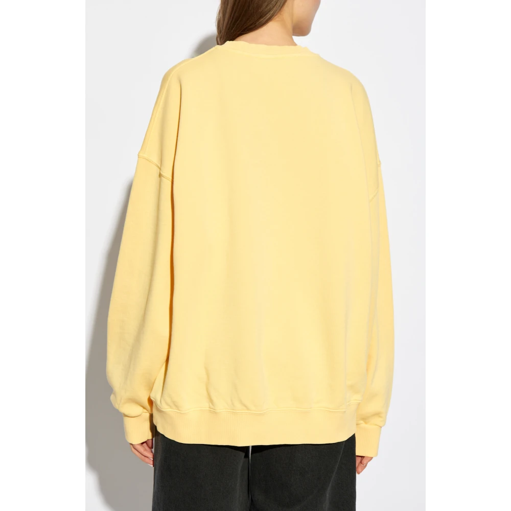 Rotate Birger Christensen Sweatshirt met logo Yellow Dames