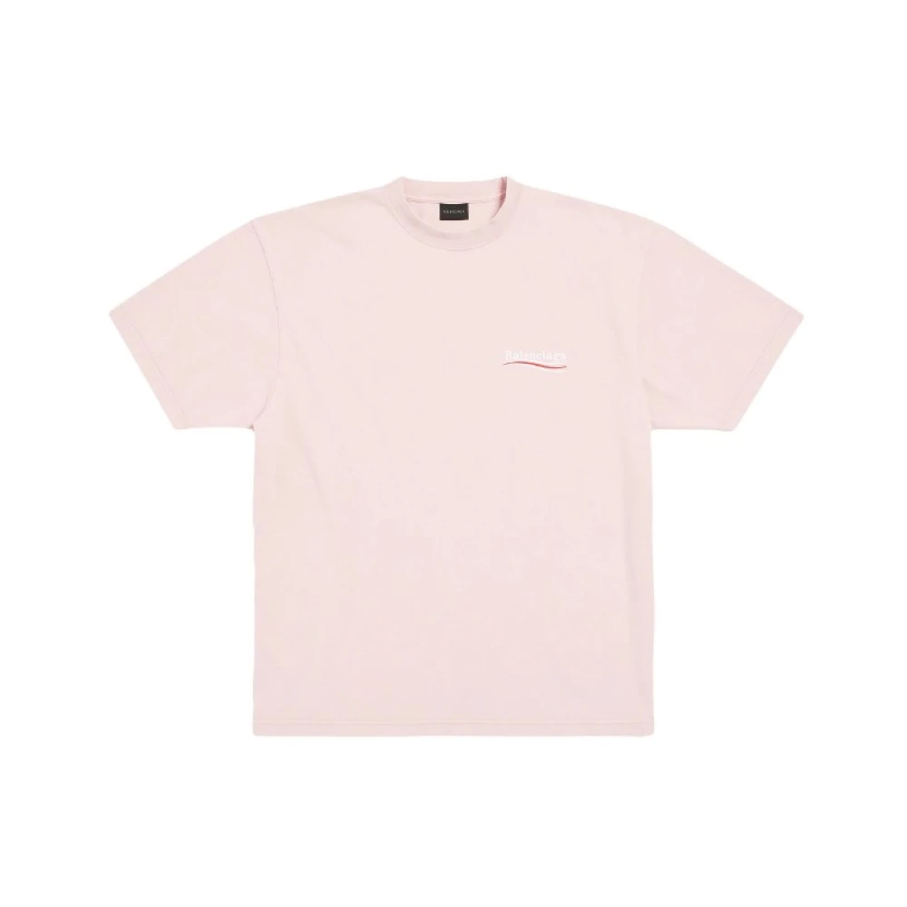 Balenciaga Campagne Logo T-Shirt Pink