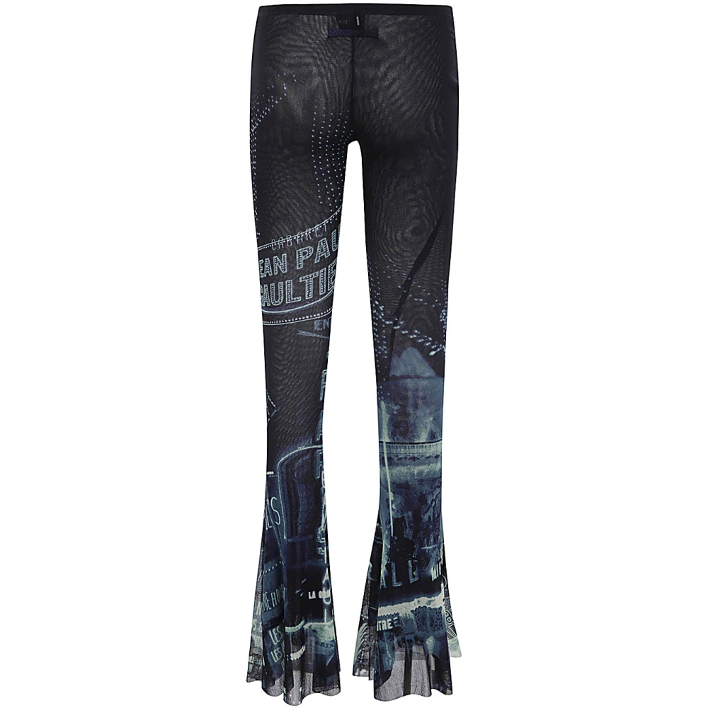 Jean Paul Gaultier Gedrukte Mesh Flare Broek Multicolor Dames