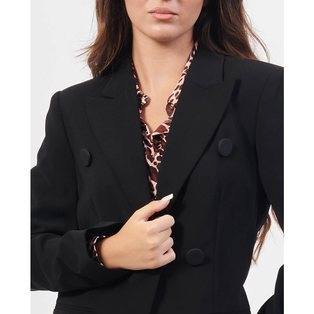 Armani Exchange Zwarte Damesjas Monopetto Regular Fit Black Dames