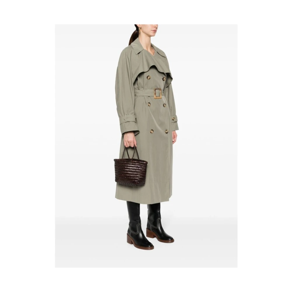 Dragon Diffusion Bruin Leren Geweven Tote Tas Brown Dames