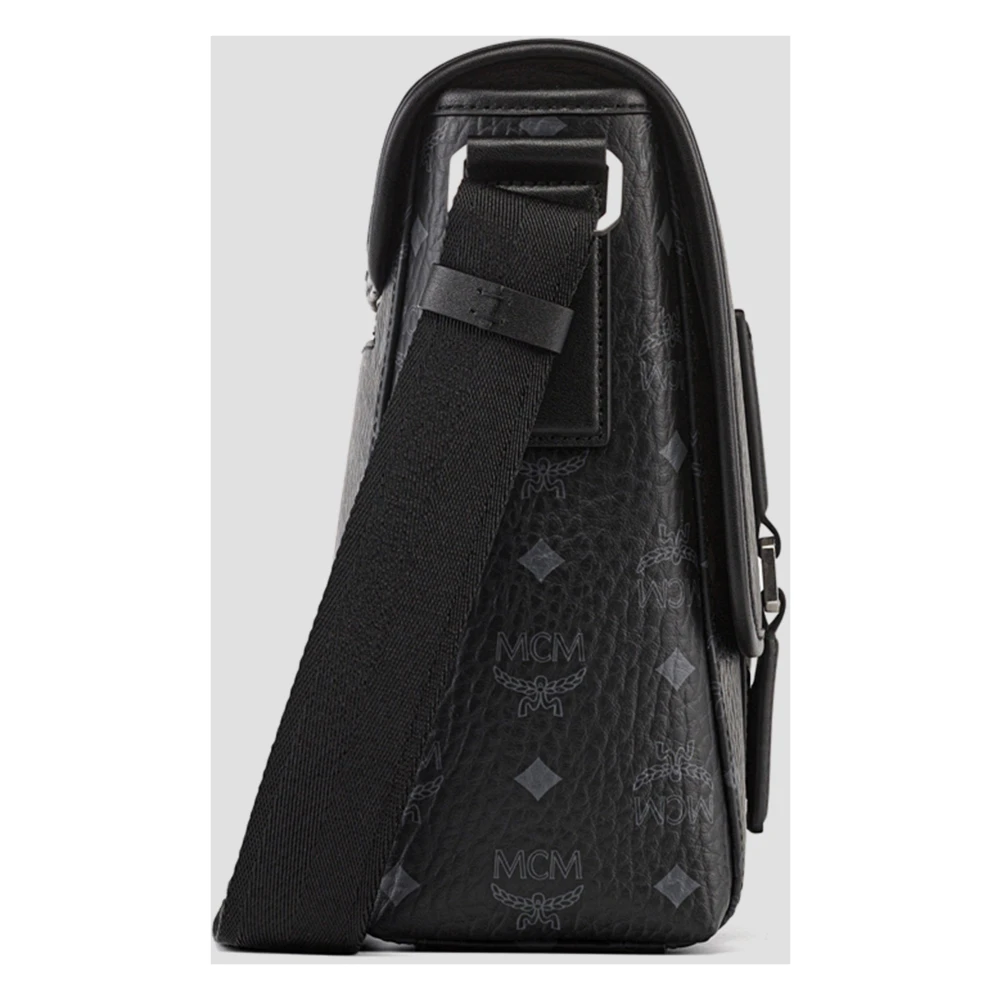 MCM Aren Messenger Tas in Visetos Black Dames