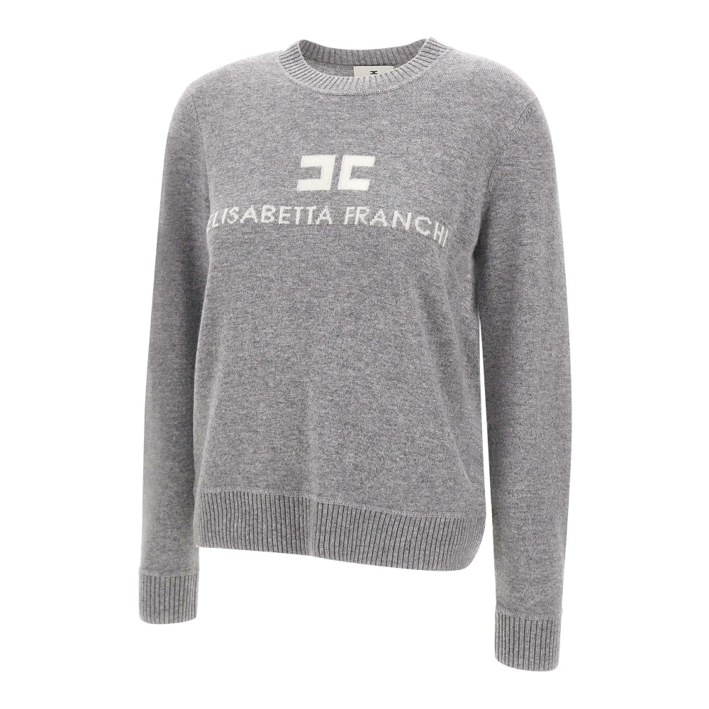 Elisabetta Franchi Grijze Sweaters voor Vrouwen Gray Dames