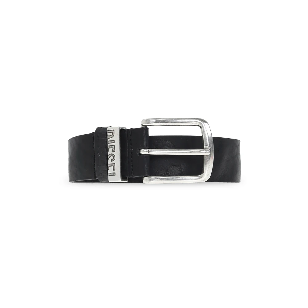 Diesel Mannelijk Zwart Accessoires Heren, 100 Cm, Leer, B-Visible Belt