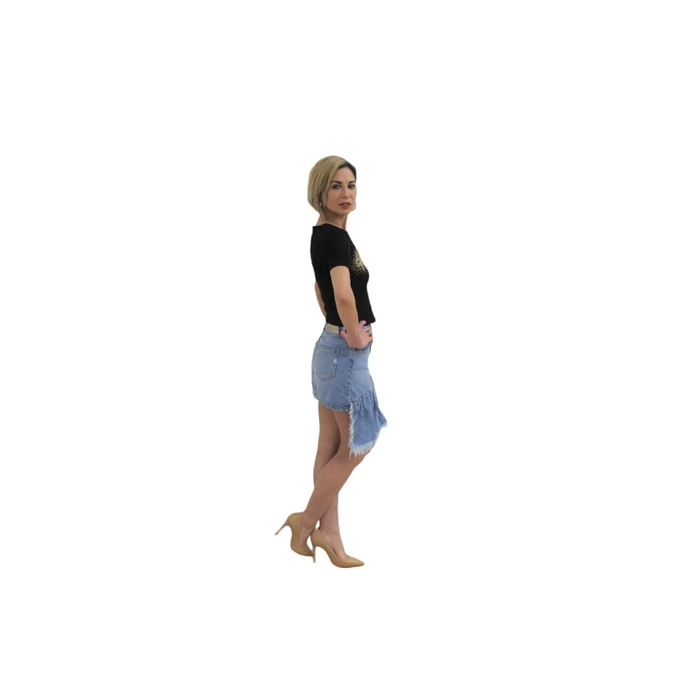 Gaëlle Paris Korte Mouw T-shirt Black Dames